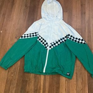 Checkered windbreaker